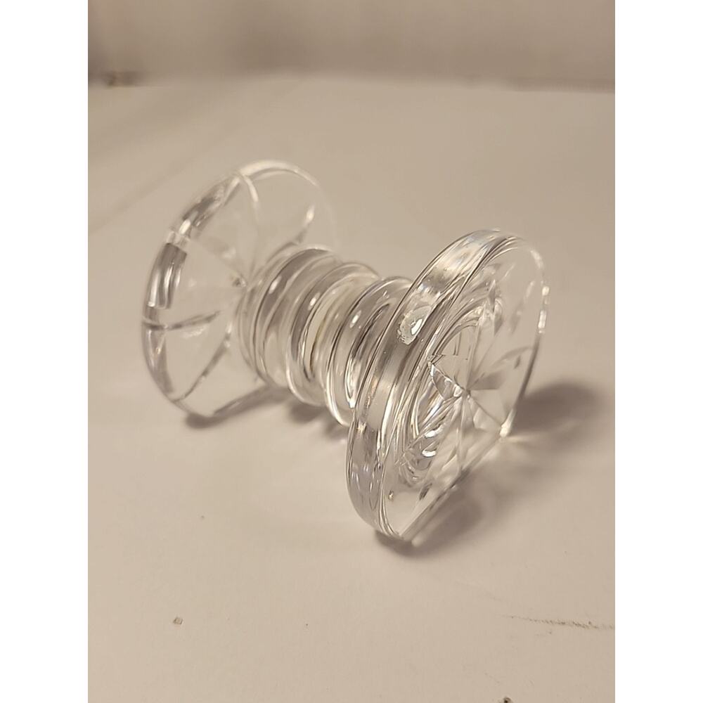 Vtg Waterford Crystal Signed Knife Rest Quality Prismatic Glass 3 Ring Starburst